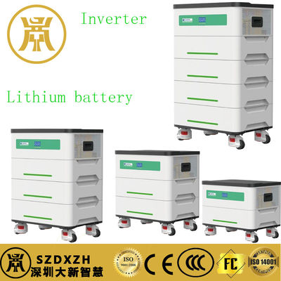 150AH Kapasitas penyimpanan Baterai penyimpanan lithium Hitam Kabinet penyimpanan energi komersial All-in-one