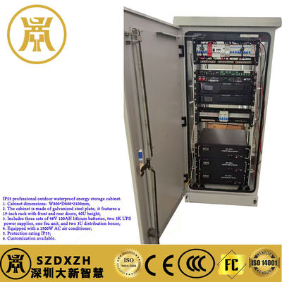 IP55 Professional Outdoor Waterproof Energy Storage Cabinet Galvanized Steel Plate 19-inch Rack